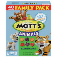 Mott's Fruit Flavored Snacks, Animals, Assorted Fruit, Family Pack, 40 Each