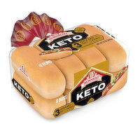 Brownberry Keto White Buns, 8 count, 12 oz, 8 Each