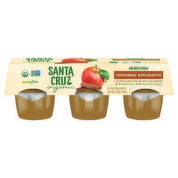 Santa Cruz Organic Applesauce, Cinnamon, Unsweetened, 6 Each
