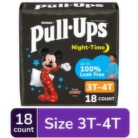 Pull-Ups Night-Time Disney Junior Mickey 3T-4T (32-40 lbs) Training Pants, 18 Each