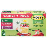 Mott's Applesauce, Apple, Strawberry, Mixed Berry, Variety Pack, 12 Each