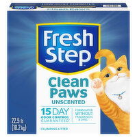 Fresh Step Clean Paws Clumping Litter, Unscented, 22.5 Pound