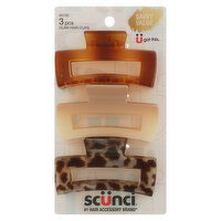 Scunci Claw Hair Clips, 3 Each