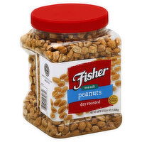 Fisher Peanuts, Sea Salt, Dry Roasted, Golden Roast, 36 Ounce