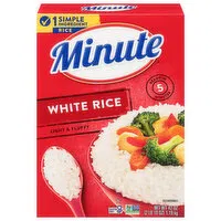 Minute Rice, White, Light & Fluffy, 42 Ounce