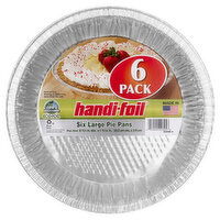 Handi Foil Eco-Foil Pie Pans, Large, 6 Pack, 6 Each