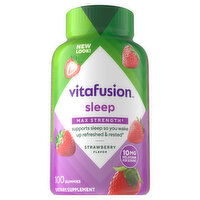 Vitafusion Sleep, Max Strength, 10 mg, Gummies, Strawberry Flavor, 100 Each