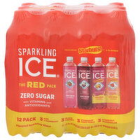 Sparkling Ice Flavored Sparkling Water, Zero Sugar, Assorted, Starburst, The Red Pack, 12 Each