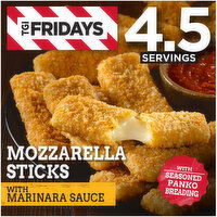 TGI Fridays Mozzarella Sticks Frozen Snacks with Marinara Sauce, 17.4 Ounce