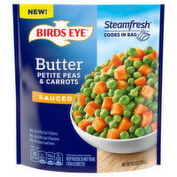 Birds Eye Steamfresh Petite Peas & Carrots, Butter, Sauced, 10.8 Ounce