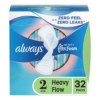 Always Infinity Pads, Size 2 Heavy, 32 Each