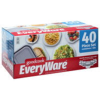 Goodcook EveryWare Containers + Lids, 40 Piece Set, 40 Each