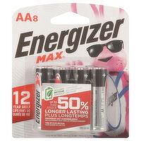 Energizer Batteries, Alkaline, AA, Max, 8 Each