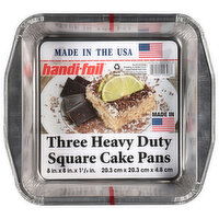 Handi-Foil Heavy Duty Square Cake Pans, 3 Each
