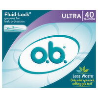 O.B. Tampons, Fluid Lock, Ultra, 40 Each