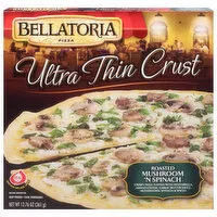 Bellatoria Pizza, Ultra Thin Crust, Roasted Mushroom 'N Spinach, 12.76 Ounce