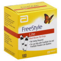 Free Style Lite Test Strips, Blood Glucose, 100 Each