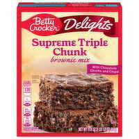 Betty Crocker Delights Brownie Mix, Supreme Triple Chunk, 17.8 Ounce