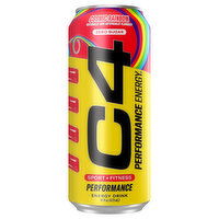 C4 Performance Energy Energy Drink, Zero Sugar, Cosmic Rainbow, Sport + Fitness, 16 Fluid ounce