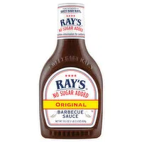 Ray's Barbecue Sauce, No Sugar Added, Original, 18.5 Ounce