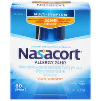 Nasacort Nasal Spray, Allergy 24 Hr, Multi-Symptom, Non-Drowsy, Original Prescription Strength, 55 mcg, 0.37 Fluid ounce