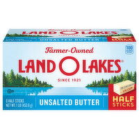 Land O Lakes Unsalted Butter in Half Sticks, Made with Sweet Cream, 1 Pound