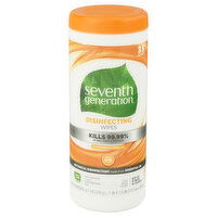 Seventh Generation Disinfecting Wipes, Lemongrass Citrus Scent, 35 Each