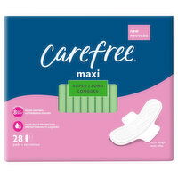 Carefree Maxi Pads, with Wings, Super Long, 28 Each