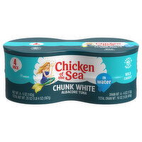 Chicken of the Sea Albacore Tuna, Chunk White, Wild Caught, 4 Pack, 4 Each