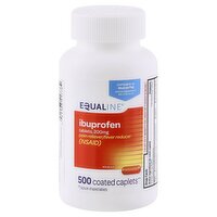 Equaline Ibuprofen, 200 mg, Coated Caplets, 500 Each