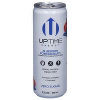 Uptime Energy Drink, Zero Sugar, Blueberry Pomegranate, 12 Fluid ounce