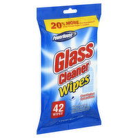 PowerHouse Wipes, Glass Cleaner, 42 Each