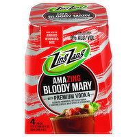 Zing Zang Bloody Mary, with Premium Vodka, Amazing, 4 Pack, 4 Each