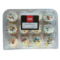 Cub Bakery White Cupcakes with White Icing, 12 Each