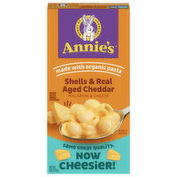 Annie's Macaroni & Cheese, Shells & Real Aged Cheddar, 6 Ounce