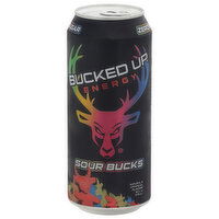 Bucked Up Energy Drink, Zero Sugar, Sour Gummy Candy Flavor, Sour Bucks, 16 Fluid ounce