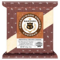 Sartori Cheese, Smooth & Creamy, Cherrywood Smoked Cheddar, 5 Ounce