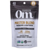 Om Master Blend, Mushrooms & Adaptogens, Powder, 3.17 Ounce