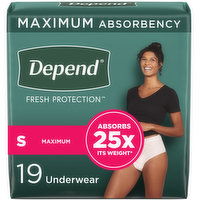 Depend Fresh Protection Incontinence Underwear for Women, Maximum Absorbency, 19 Each