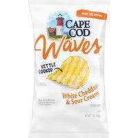 Cape Cod® Waves White Cheddar & Sour Cream Wavy Kettle Cooked Potato Chips, 7 Ounce