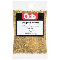 Cub Salt Free Lemon Pepper, 2 Ounce