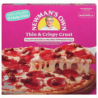 Newman's Own Pizza, Thin & Crispy Crust, Italian Sausage & Uncured Pepperoni, 16.5 Ounce