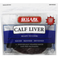 Skylark Calf Liver, Skinned, Deveined, Sliced, 4 Each