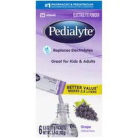 Pedialyte Electrolyte Powder Grape Powder, 3.6 Ounce