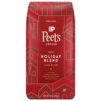 Peet's Coffee Ground Dark Roast 2025 Holiday Blend Coffee, 10 Ounce
