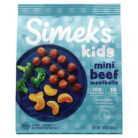 Simek's Kids 1/4 ounce mini meatballs for kids. Free from preservative, artificial colors and artificial flavors., 14 Ounce