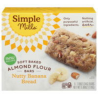 Simple Mills Bars, Almond Flour, Soft Baked, Nutty Banana Bread, 5 Each