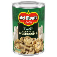 Del Monte Fresh Cut Mushrooms, Stems & Pieces, 8 Ounce