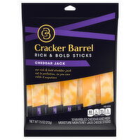 Cracker Barrel Cheese Sticks, Cheddar Jack, High Moisture, 10 Each