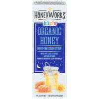 Honey Works Kids Cough Syrup, Organic Honey, Night-Time, 4 Fluid ounce